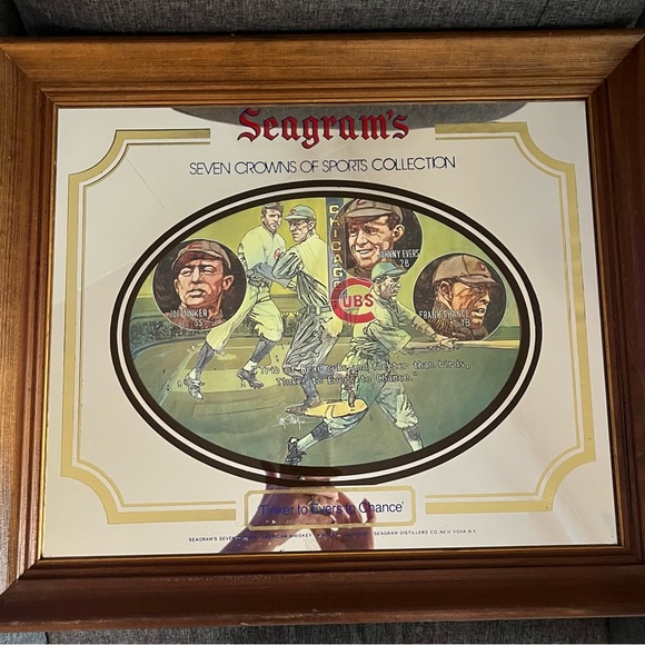 Beautiful bar mirror, Seagram’s seven crowns of sports collection, Chicago cubs - Picture 16 of 16